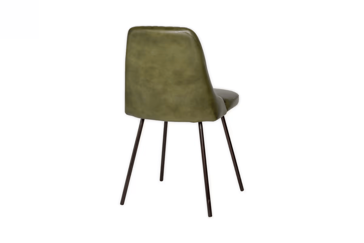 Nkuku - Harsha Leather Dining Chair - Rich Green