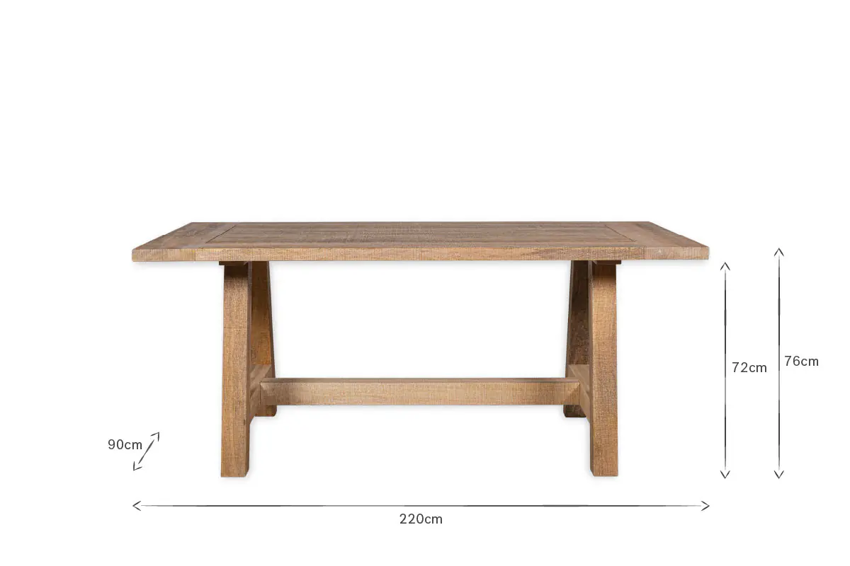 Nkuku - Indali Mango Wood Dining Table - Natural - Large