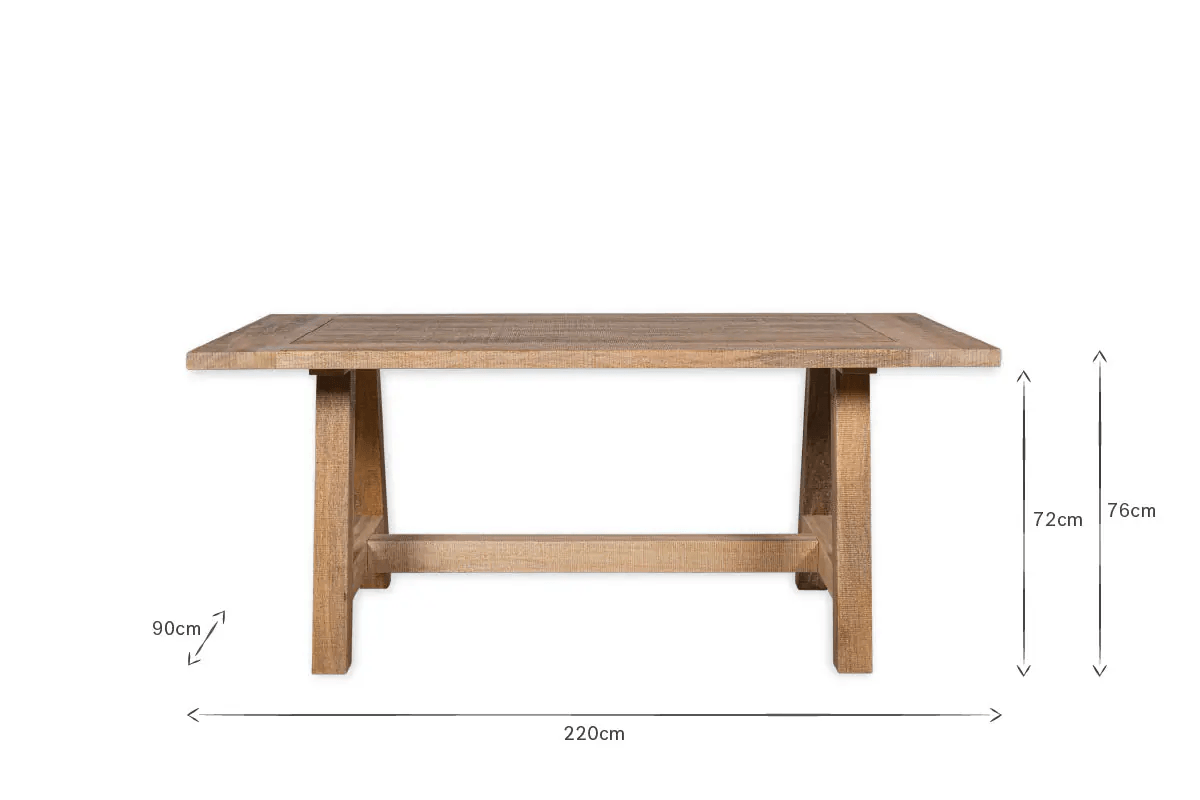 Nkuku - Indali Mango Wood Dining Table - Natural - Large