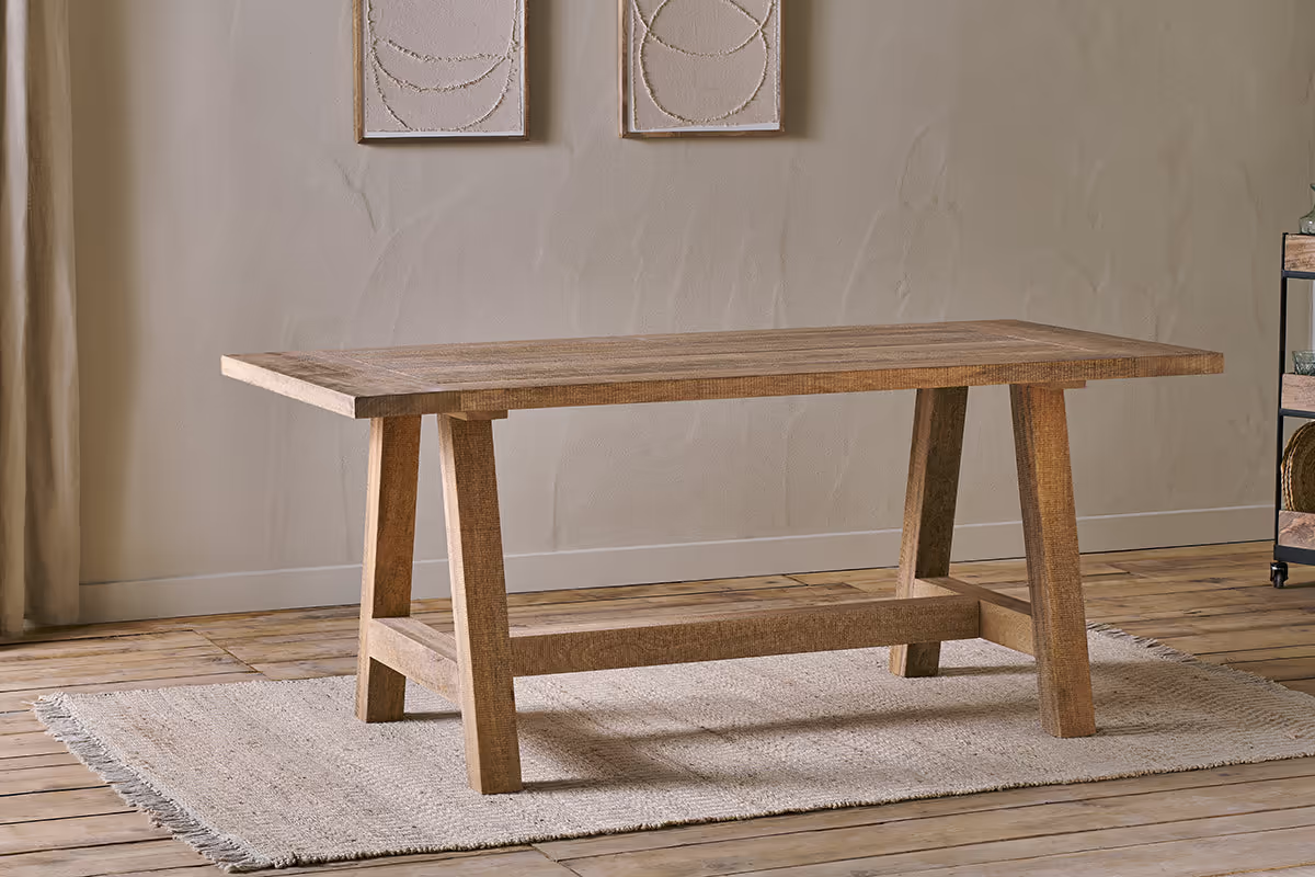 Nkuku - Indali Mango Wood Dining Table - Natural - Large
