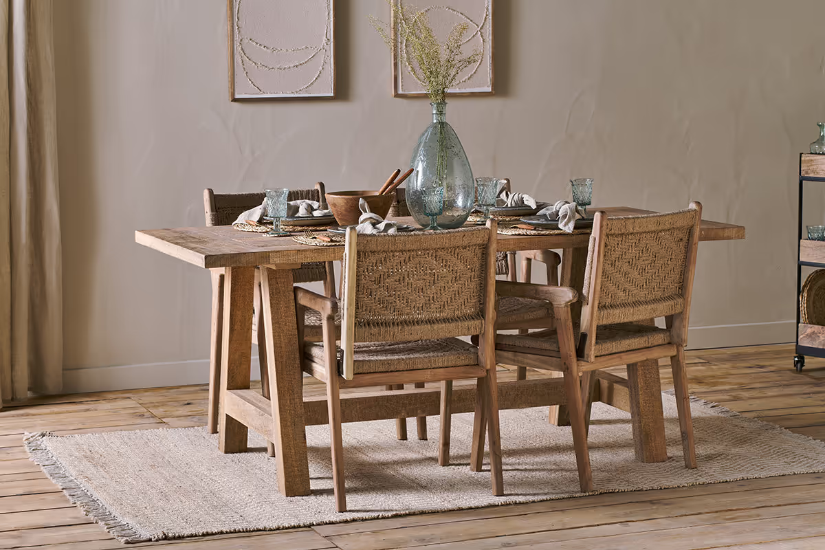 Nkuku - Indali Mango Wood Dining Table - Natural - Small
