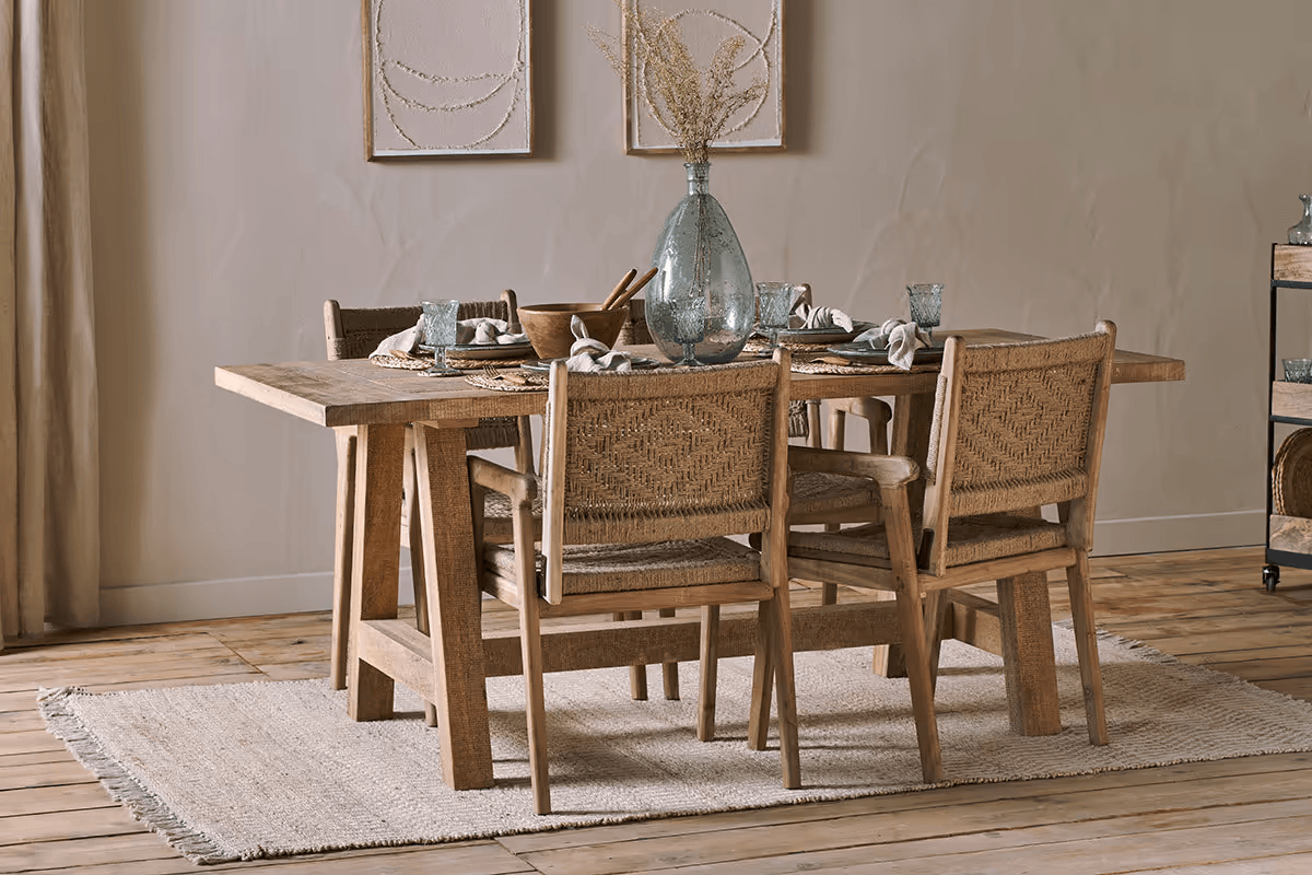 Nkuku - Indali Mango Wood Dining Table - Natural - Large