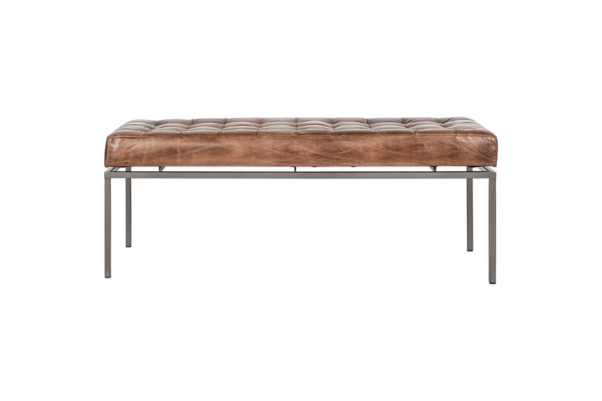 Nkuku - Nasan Leather Upholstered Bench