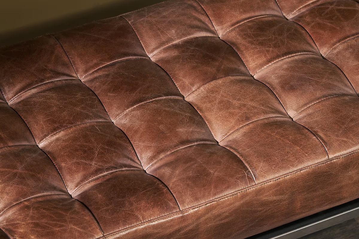Nkuku - Nasan Leather Upholstered Bench
