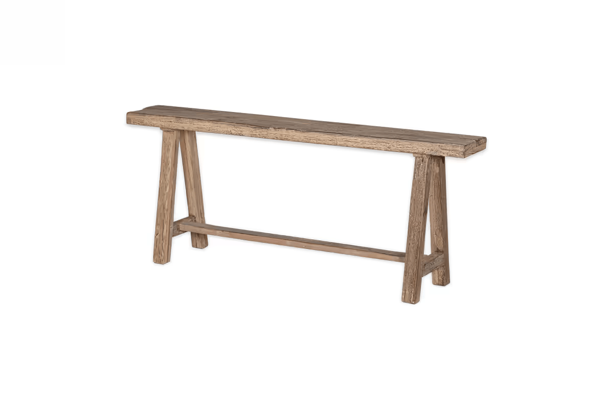 Nkuku - Ibo Reclaimed Wood Long Bench - Natural