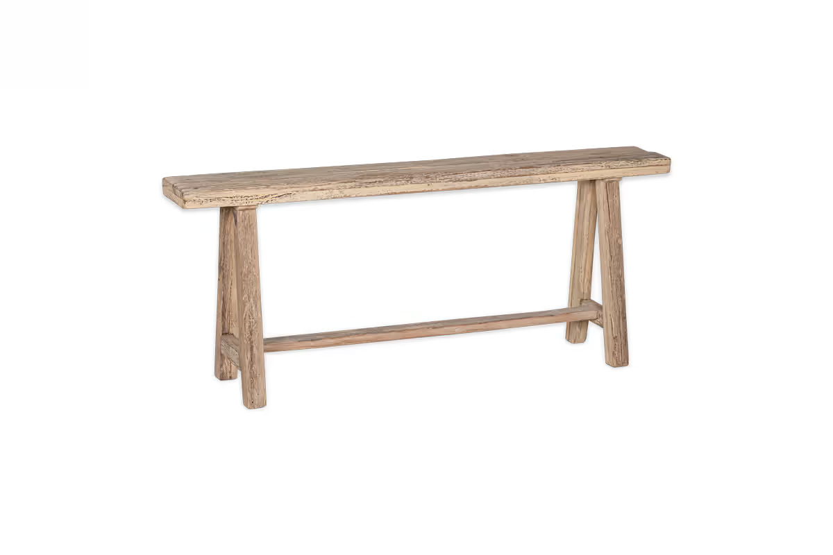 Nkuku - Ibo Reclaimed Wood Long Bench - Natural