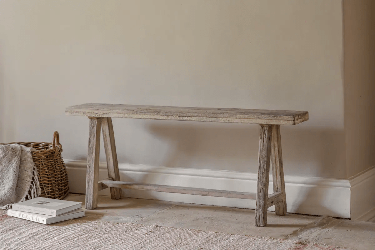 Nkuku - Ibo Reclaimed Wood Long Bench - Natural