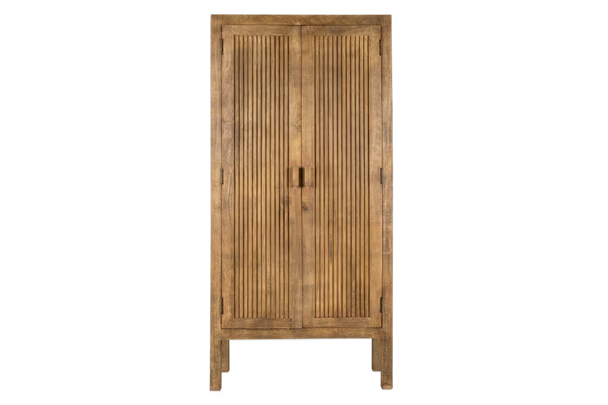 Nkuku - Yasha Reeded Mango Wood Cabinet
