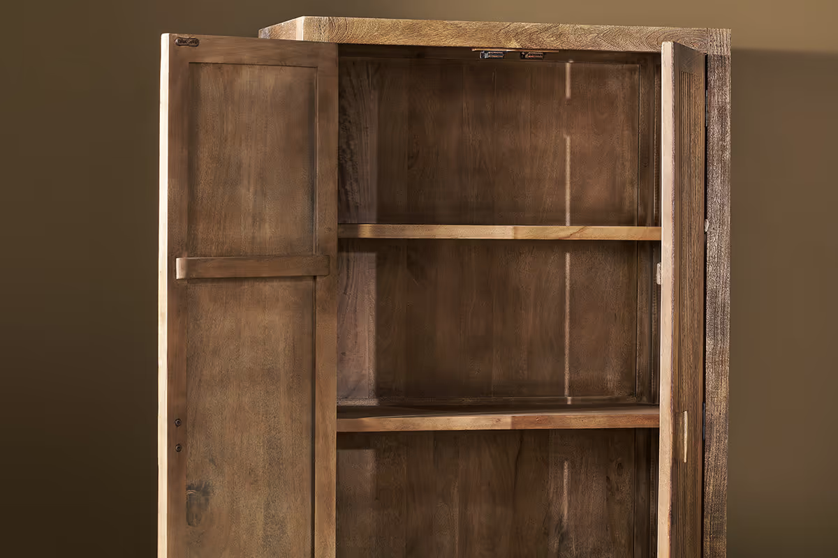 Nkuku - Yasha Reeded Mango Wood Cabinet