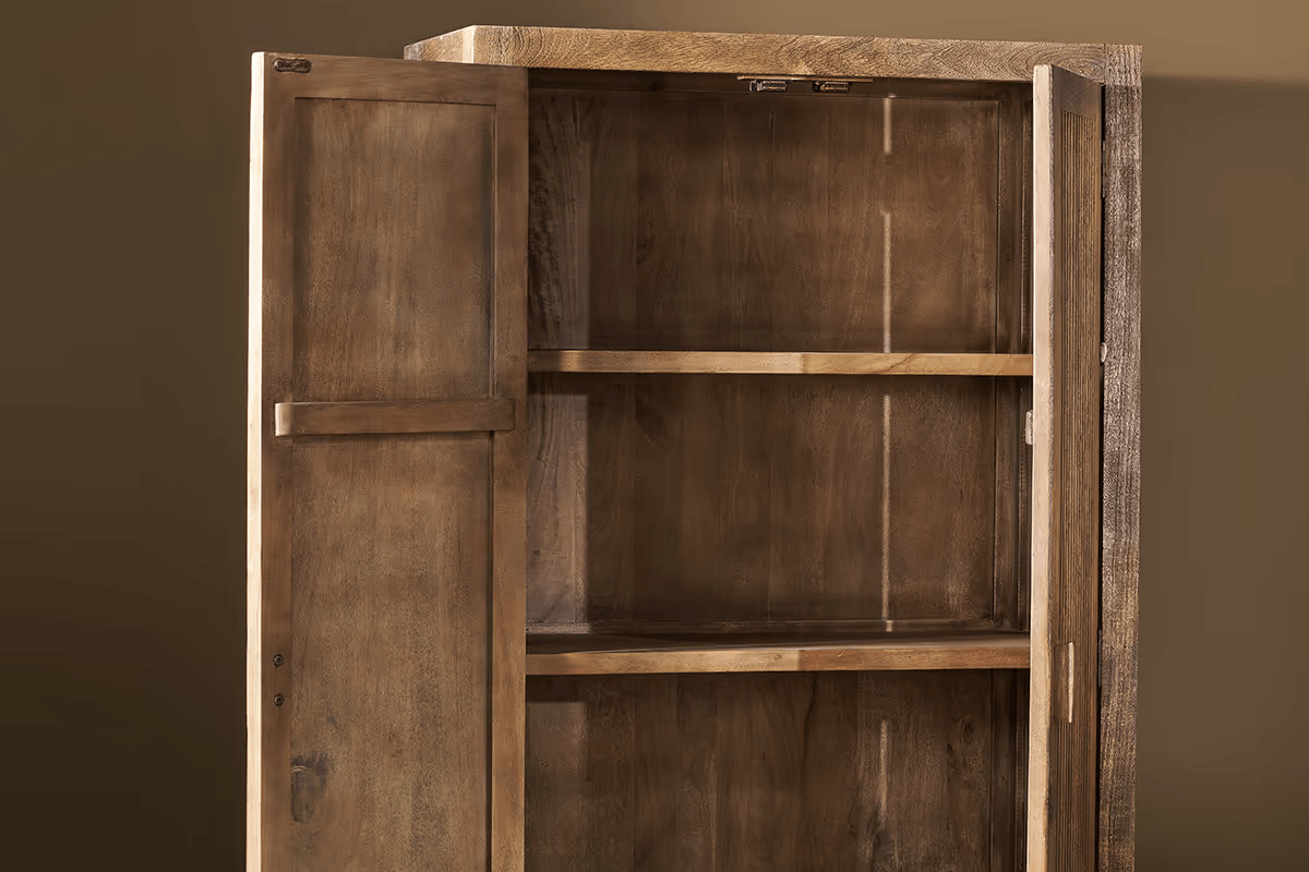 Nkuku - Yasha Reeded Mango Wood Cabinet