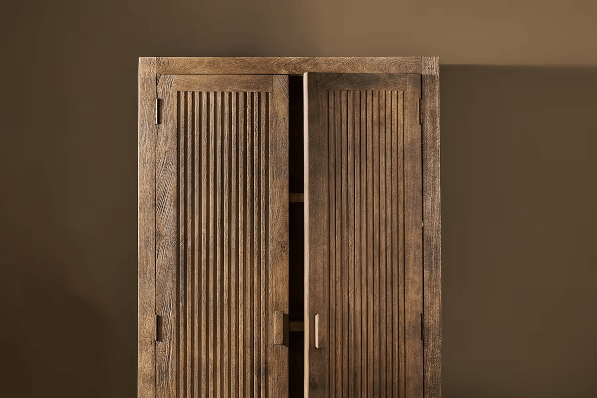 Nkuku - Yasha Reeded Mango Wood Cabinet