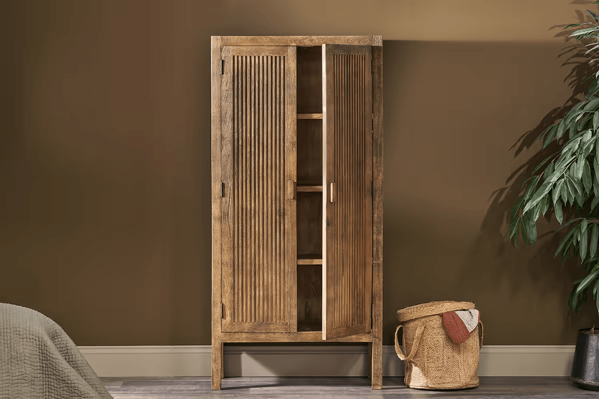 Nkuku - Yasha Reeded Mango Wood Cabinet