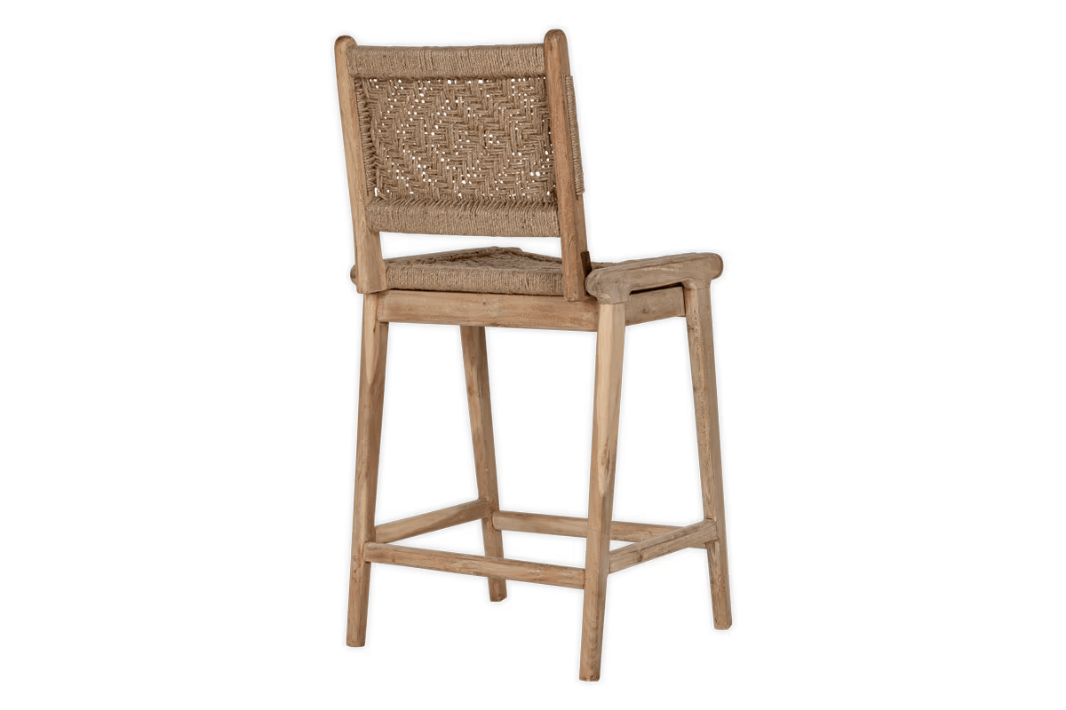 Nkuku - Vinay Woven Counter Chair - Natural