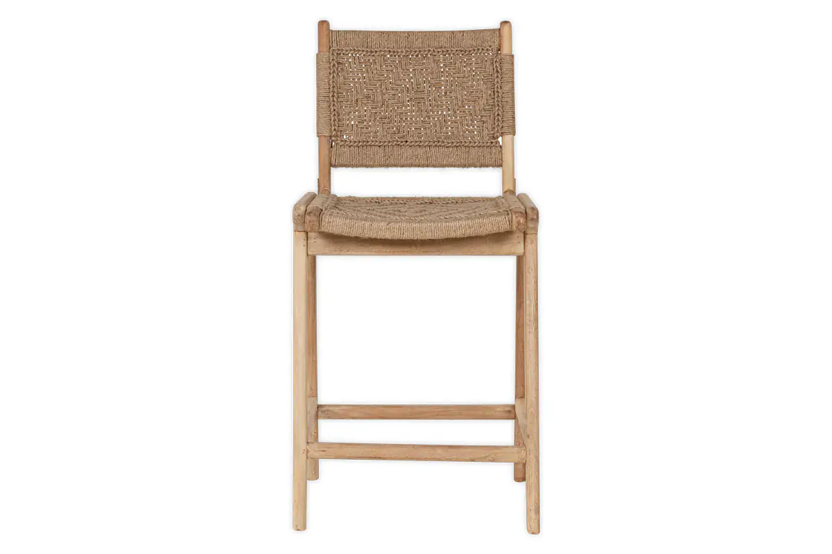 Nkuku - Vinay Woven Counter Chair - Natural