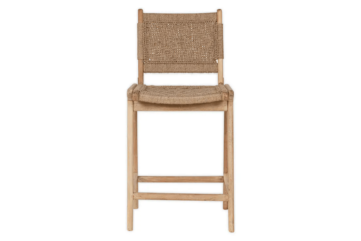 Nkuku - Vinay Woven Counter Chair - Natural