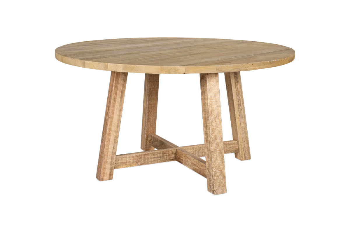 Nkuku - Indali Mango Wood Round Dining Table - Natural - Large