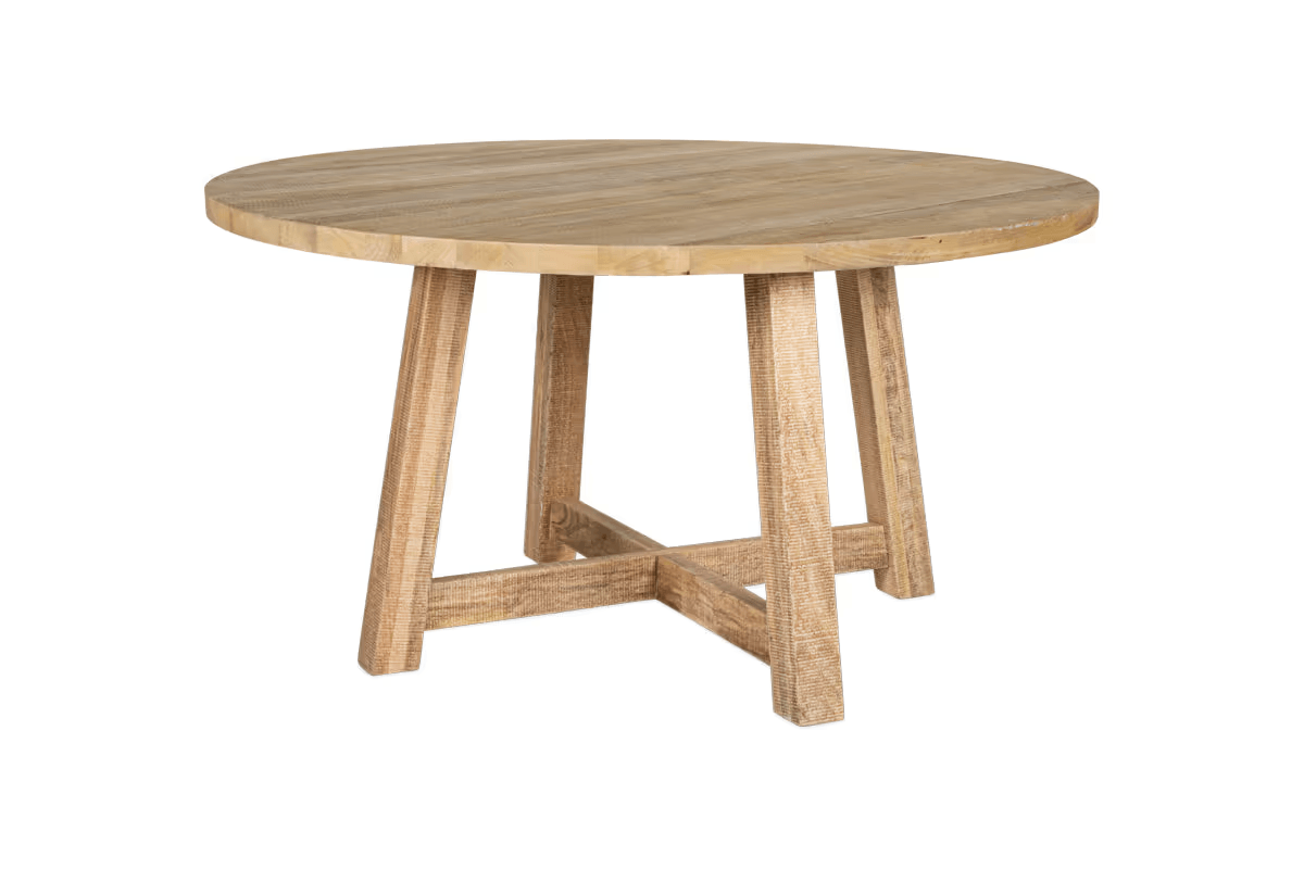 Nkuku - Indali Mango Wood Round Dining Table - Natural - Large