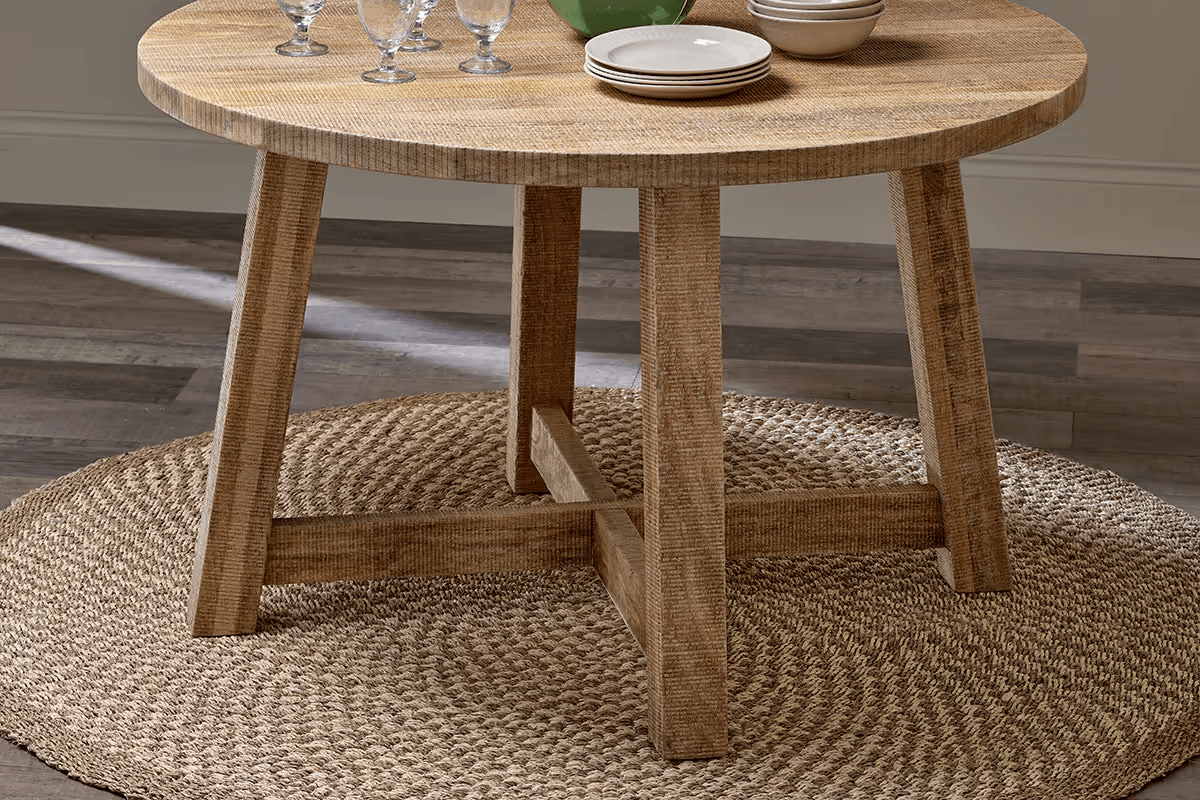 Nkuku - Indali Mango Wood Round Dining Table - Natural - Large