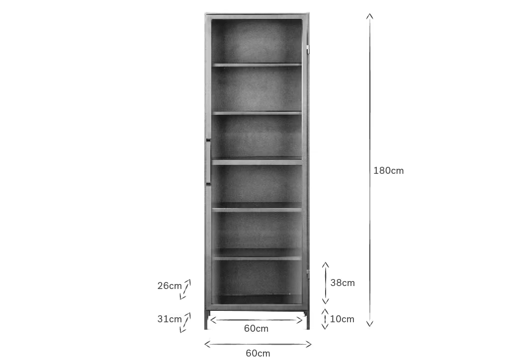 Nkuku - Takua Iron Cabinet - Narrow