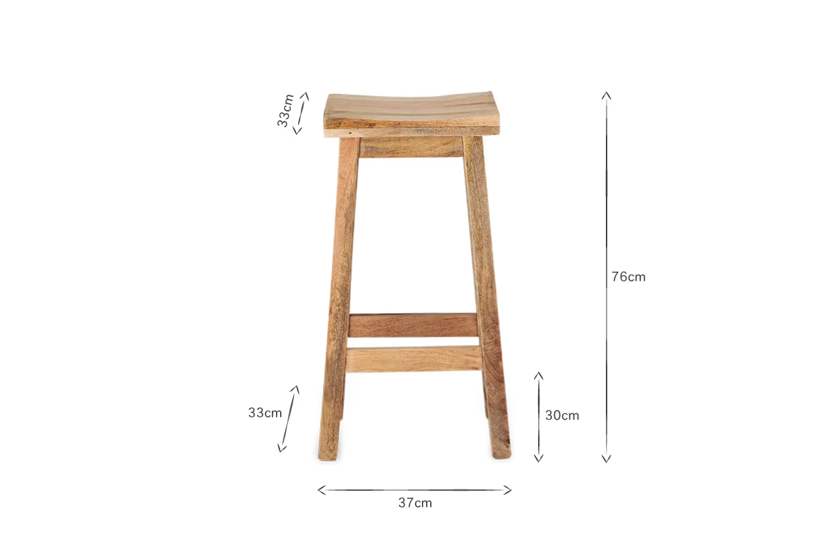 Nkuku - Ambi Wooden Stool - Tall
