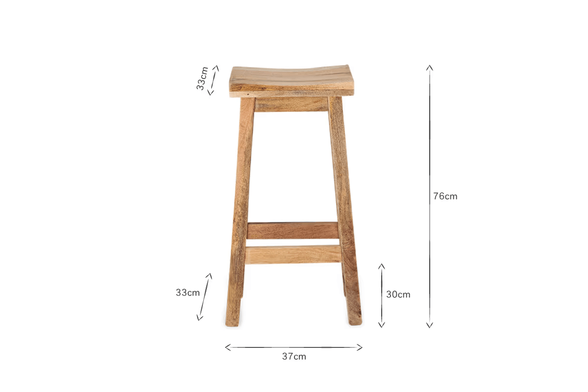 Nkuku - Ambi Wooden Stool - Tall