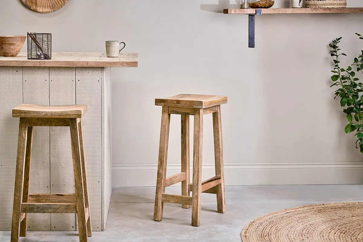 Nkuku - Ambi Wooden Stool - Tall