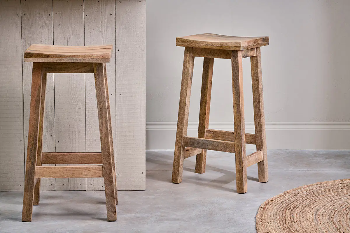 Nkuku - Ambi Wooden Stool - Tall