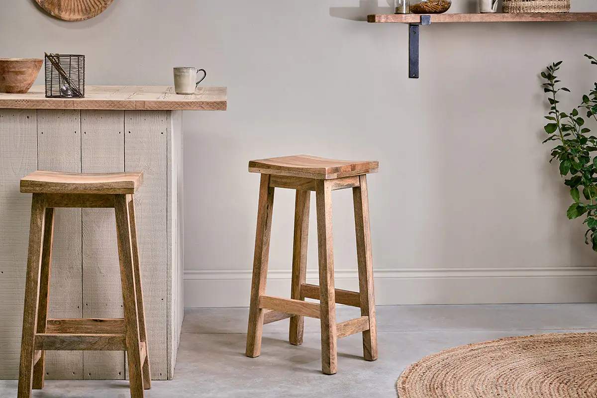 Nkuku - Ambi Wooden Stool - Tall