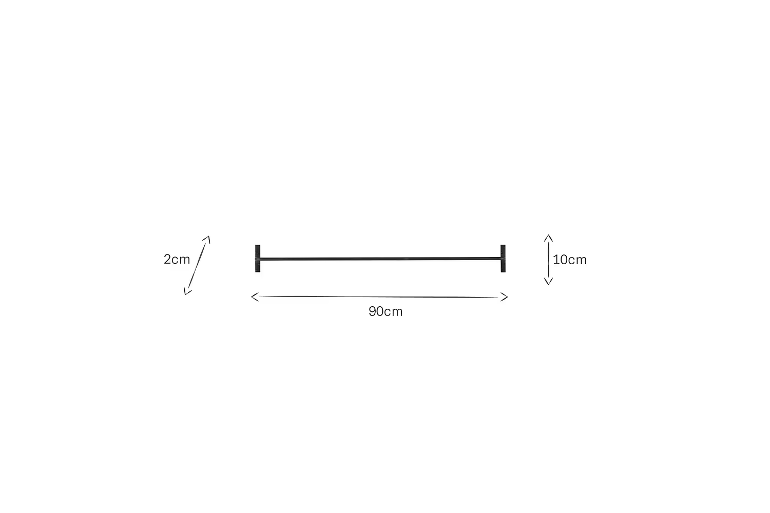Nkuku - Laila Hanging Rail - Iron - Small 90cm