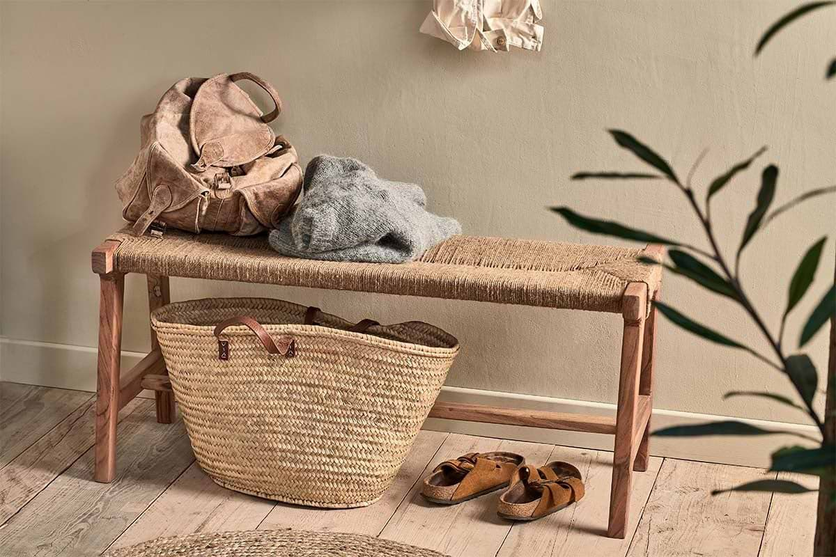 Nkuku - Amhara Acacia & Jute Woven Bench