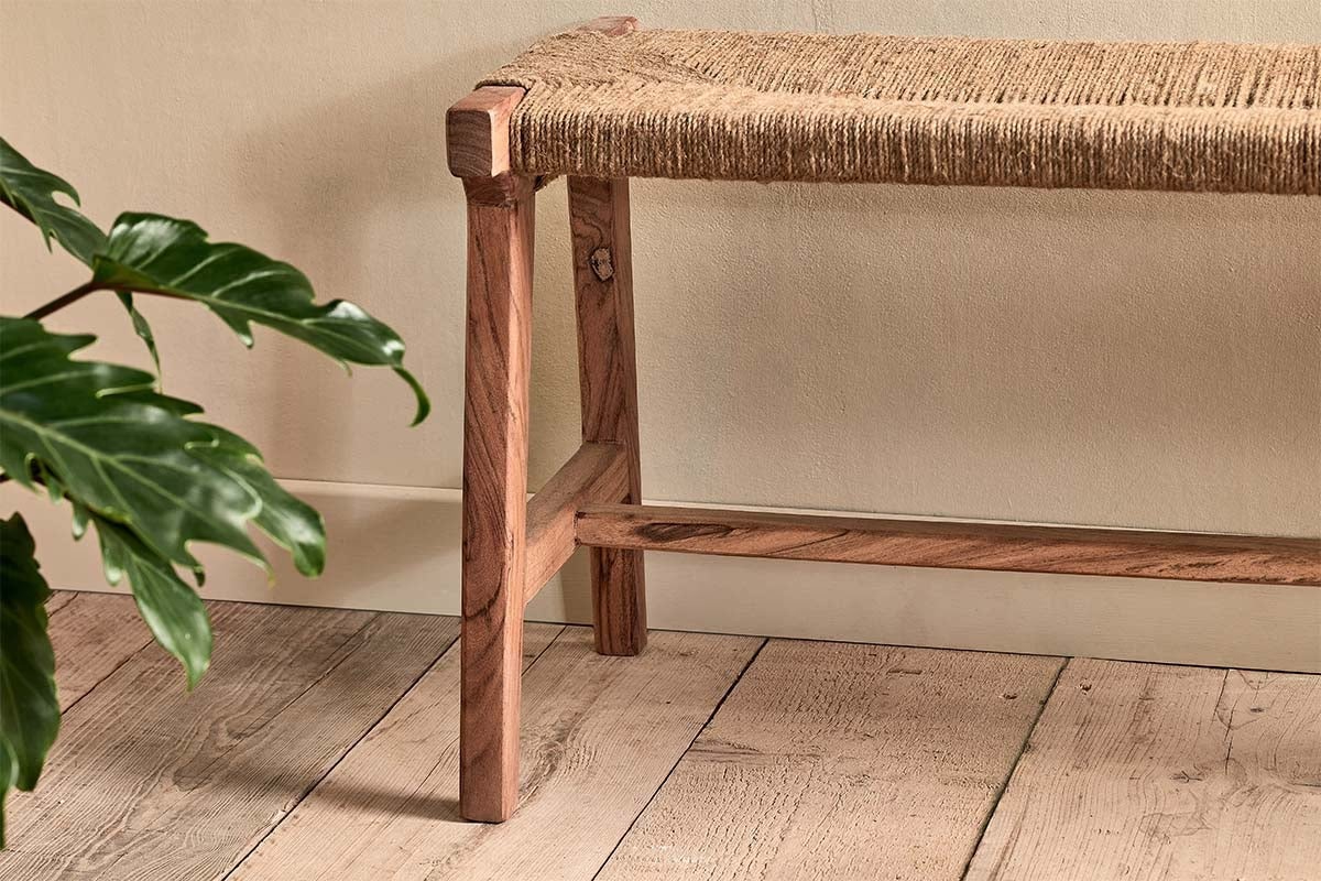Nkuku - Amhara Acacia & Jute Woven Bench