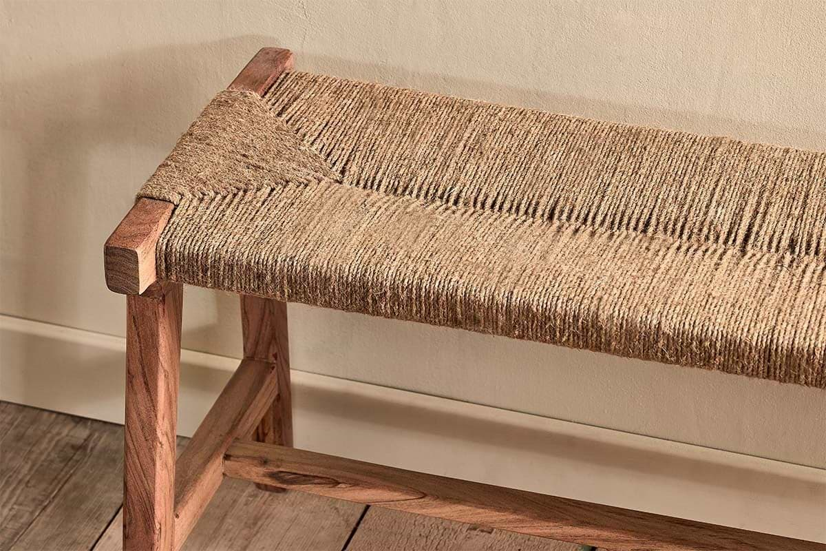 Nkuku - Amhara Acacia & Jute Woven Bench
