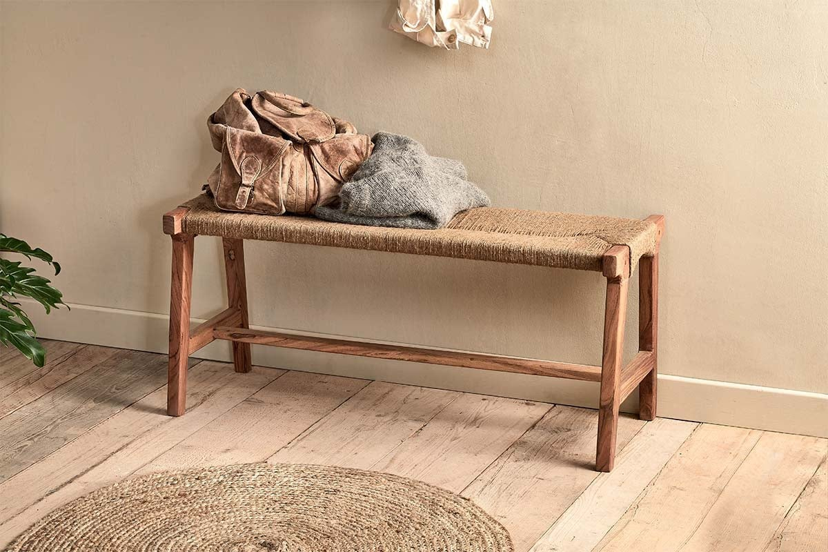 Nkuku - Amhara Acacia & Jute Woven Bench
