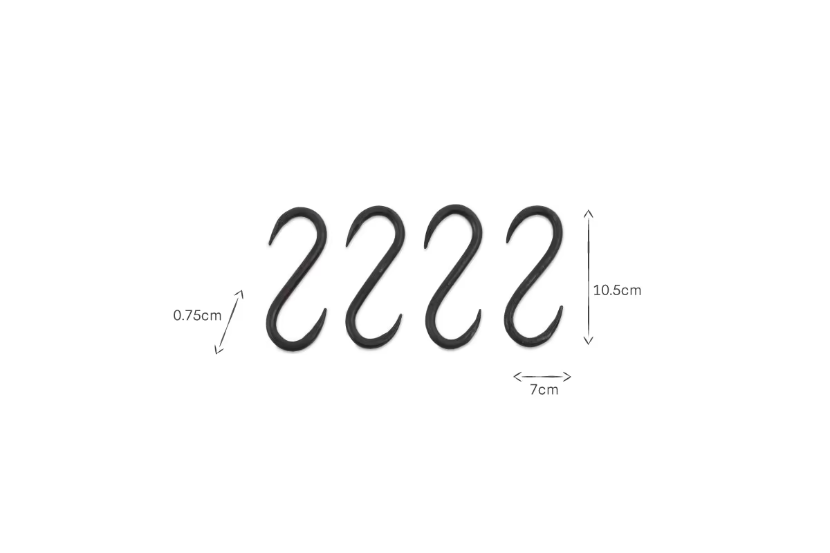Nkuku - Laila Iron S-Hooks - Iron - (Set of 4)