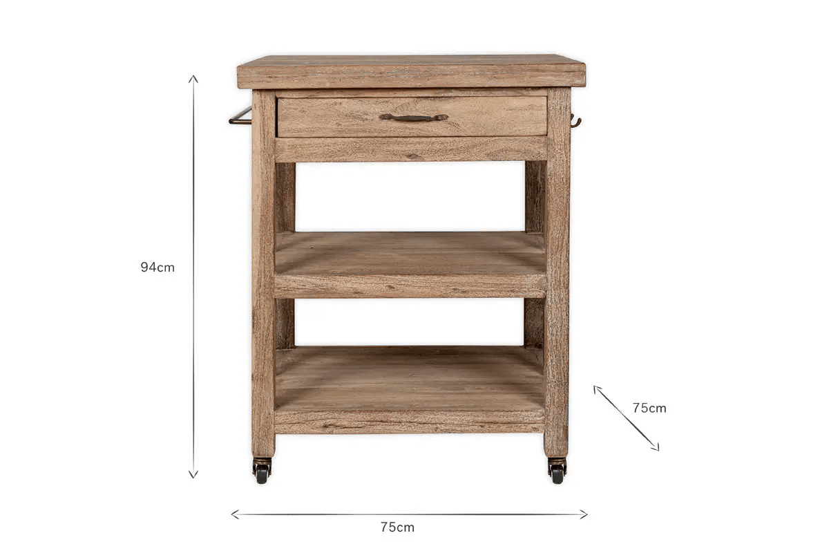Nkuku - Tivu Reclaimed Wood Butchers Block - Natural