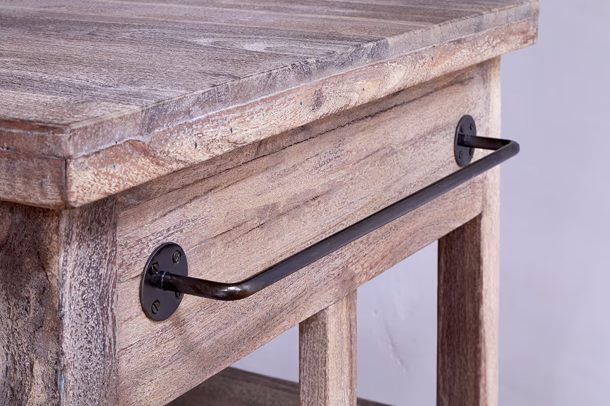 Nkuku - Tivu Reclaimed Wood Butchers Block - Natural