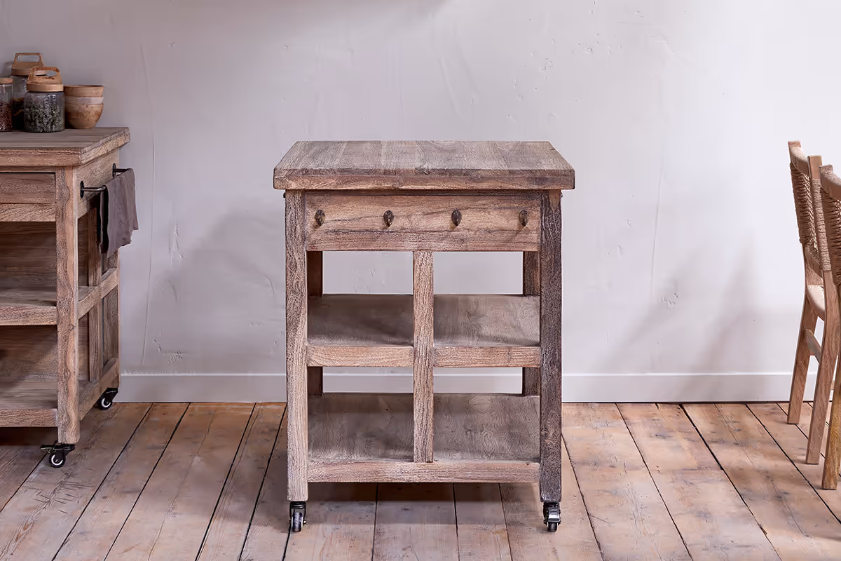 Nkuku - Tivu Reclaimed Wood Butchers Block - Natural