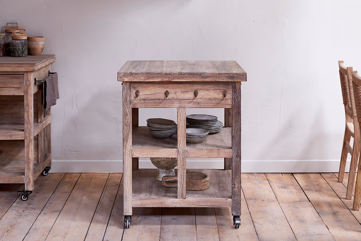 Nkuku - Tivu Reclaimed Wood Butchers Block - Natural