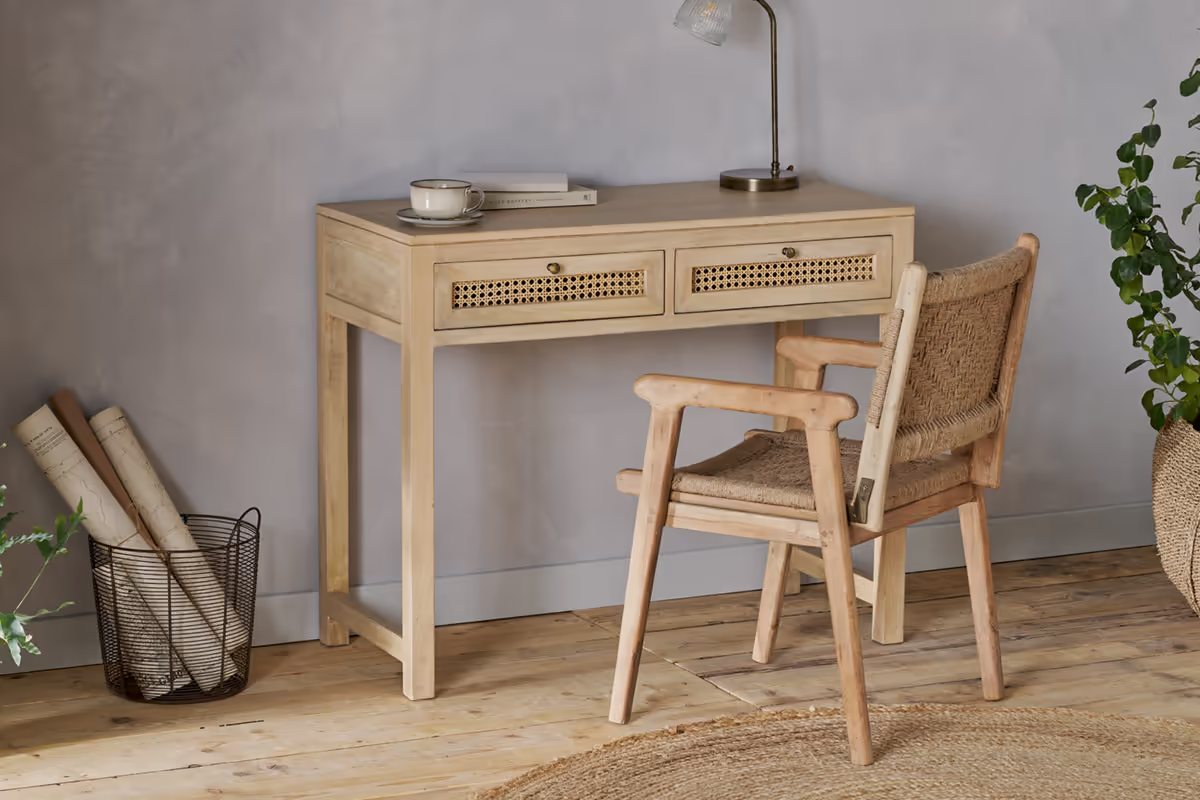 Nkuku - Kanz Mango Wood Writing Desk - Natural