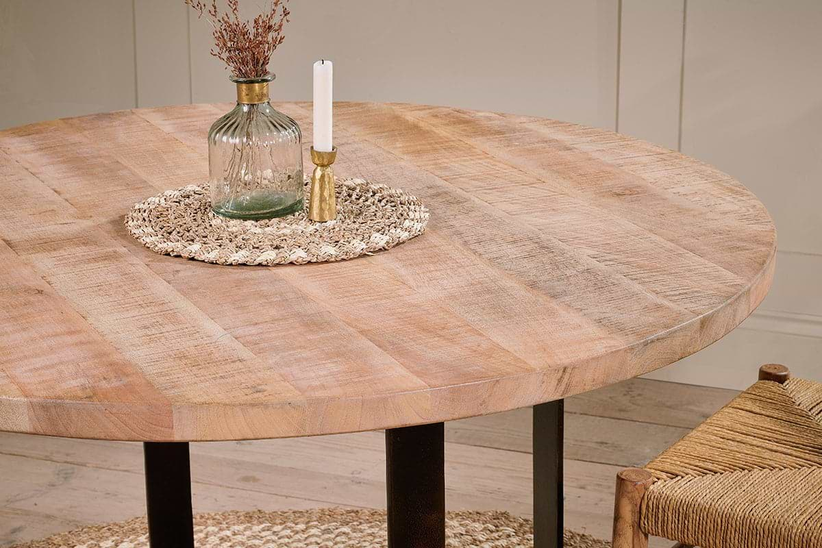 Nkuku - Fia Mango Wood Round Dining Table