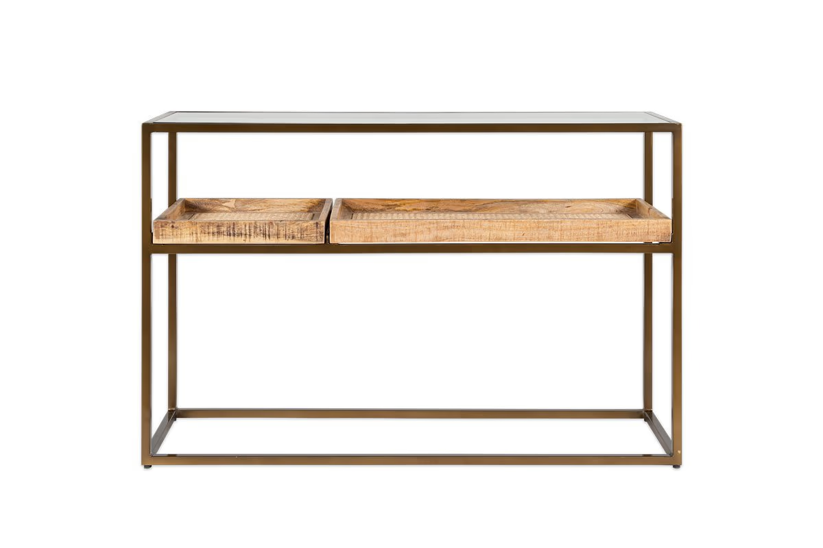Nkuku - Luzon Iron & Mango Wood Display Console Table