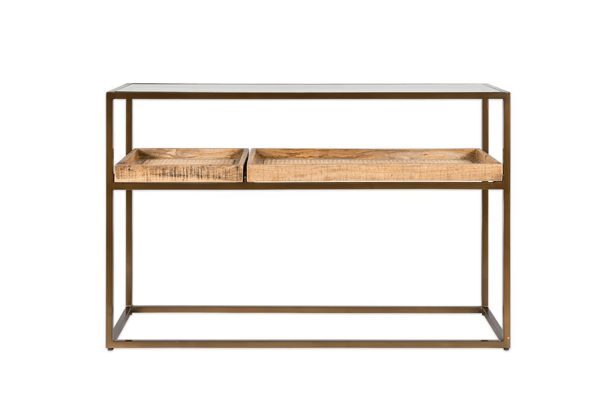 Nkuku - Luzon Iron & Mango Wood Display Console Table
