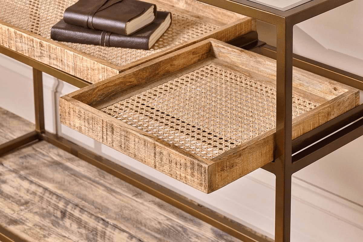 Nkuku - Luzon Iron & Mango Wood Display Console Table
