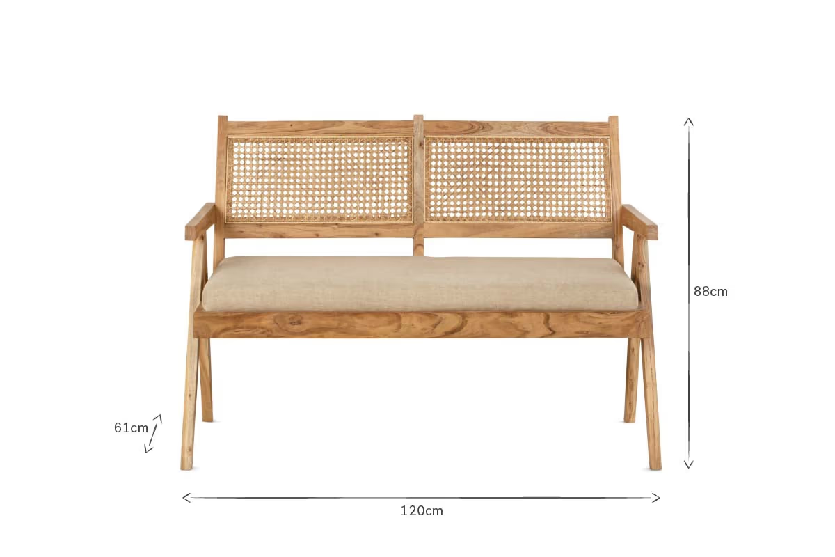 Nkuku - Nalrina acacia and cane sofa