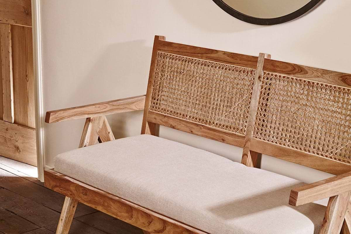 Nkuku - Nalrina acacia and cane sofa