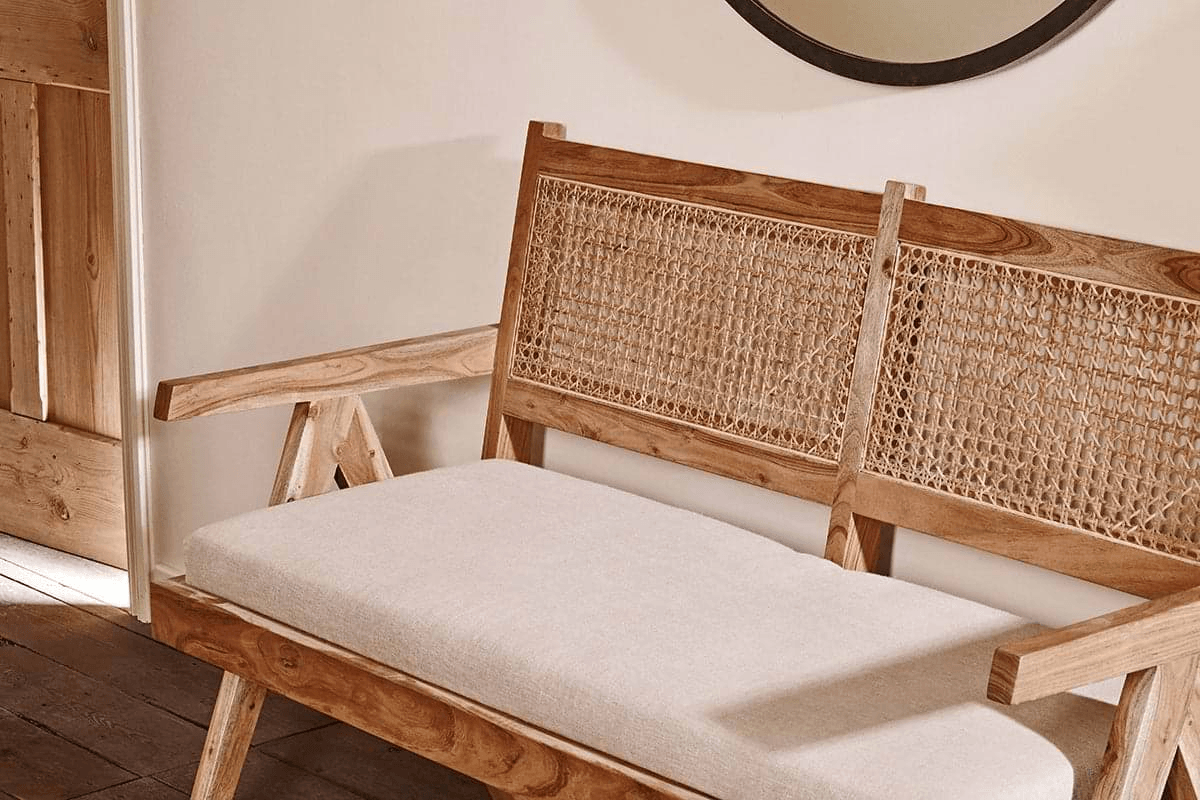 Nkuku - Nalrina acacia and cane sofa