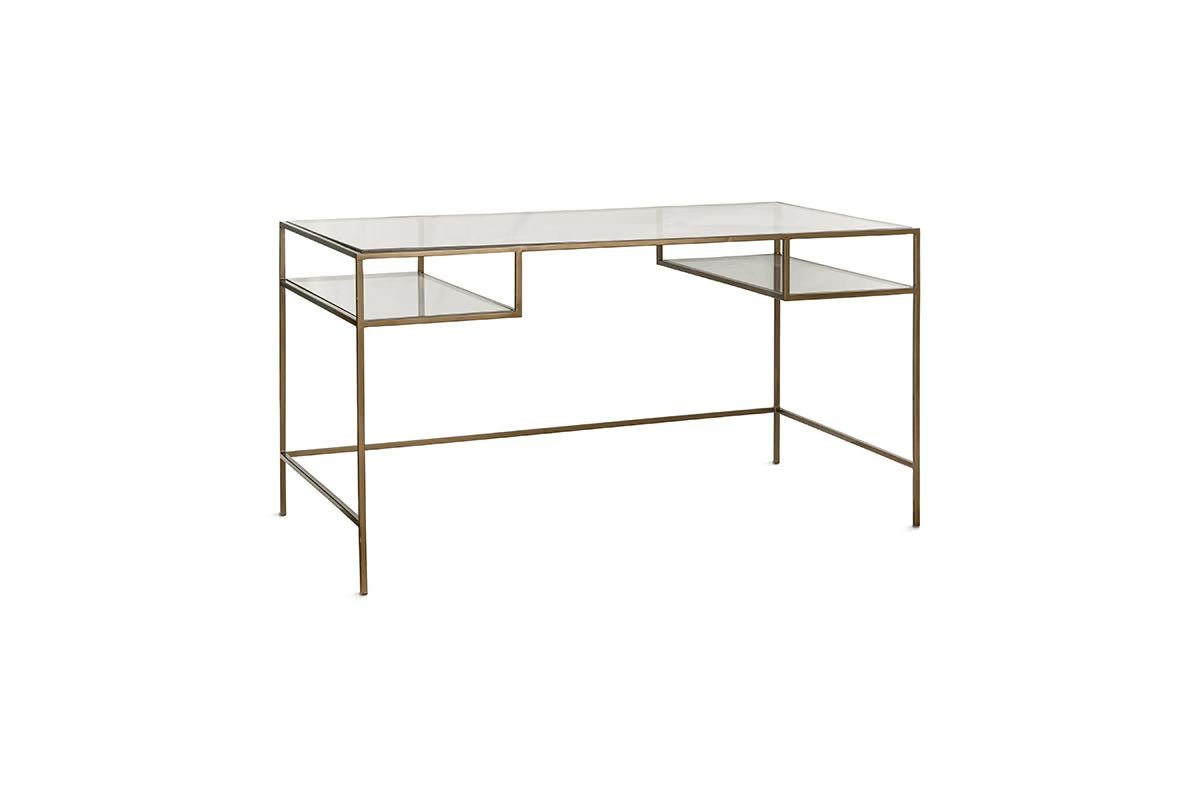 Nkuku - Nakuru Iron & Glass Desk