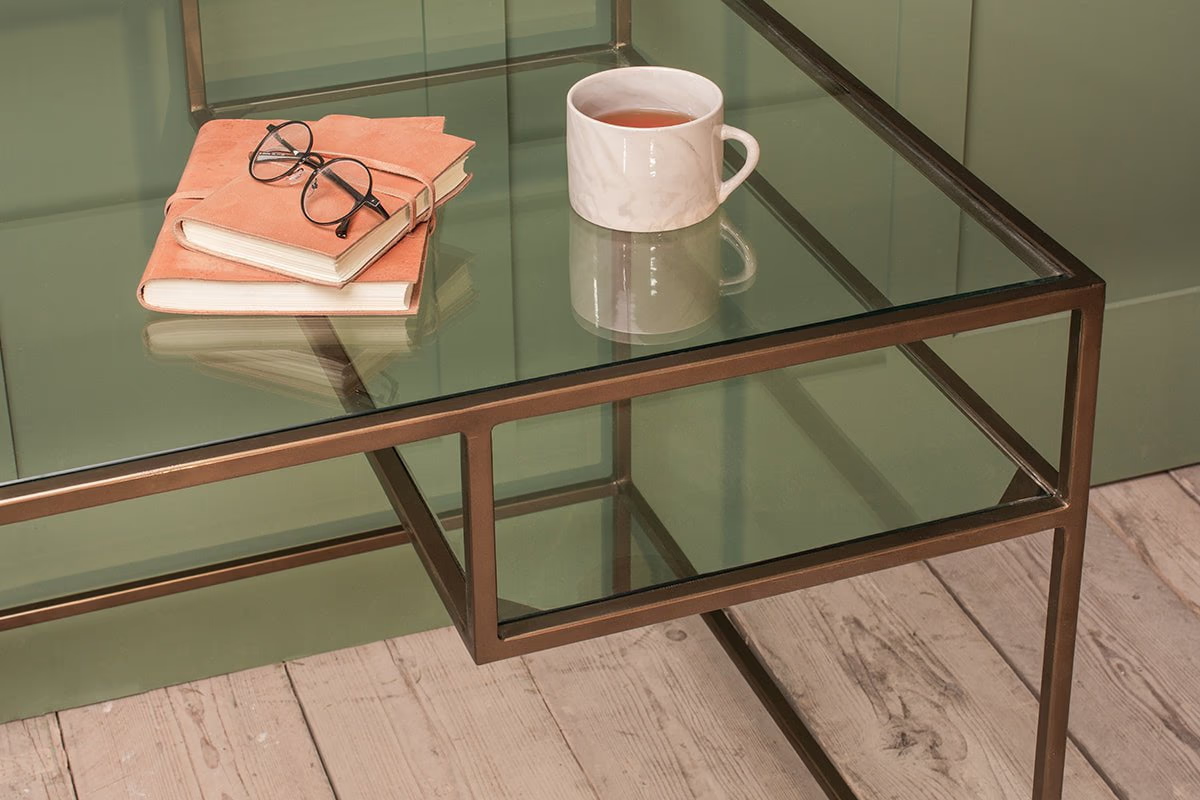 Nkuku - Nakuru Iron & Glass Desk