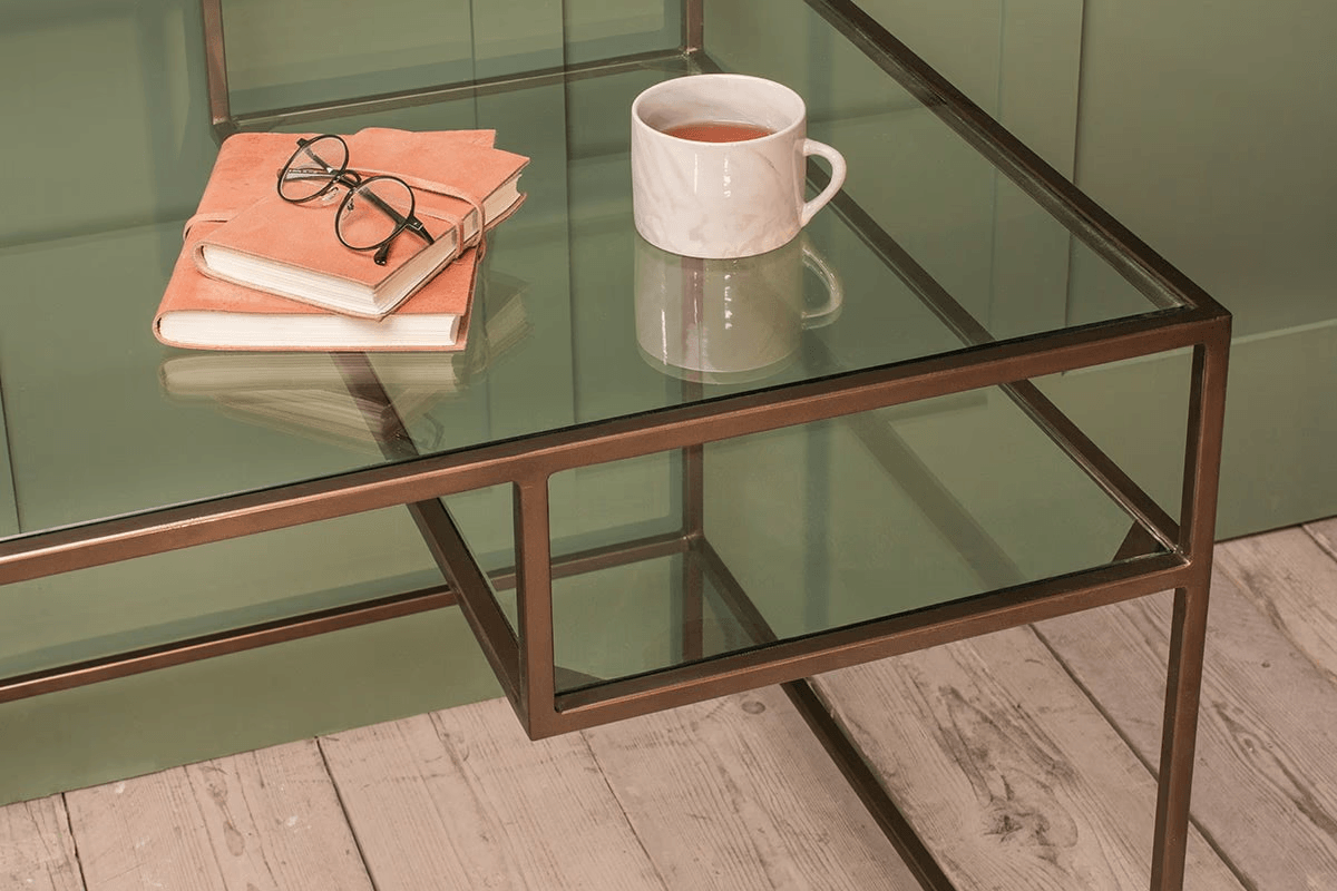 Nkuku - Nakuru Iron & Glass Desk
