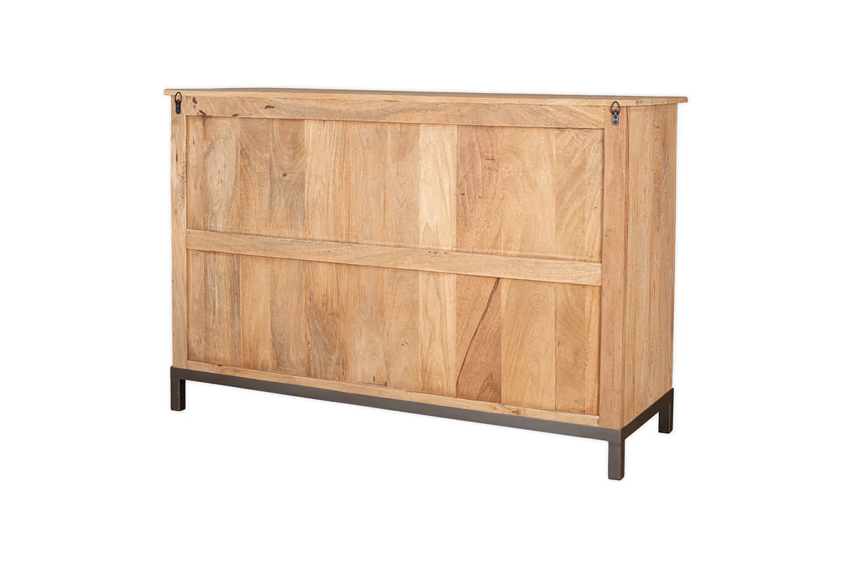 Nkuku - Nirvi Mango Wood & Iron Sideboard - Black